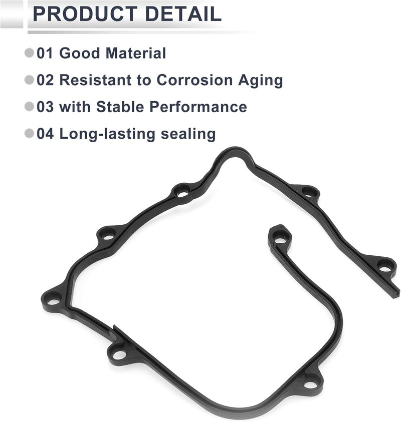 RATCHROLL Timing Cover Gasket for Subaru Forester 1999-2010 Long-lasting Sealing Chain Case Cover Gasket No.13594AA052/13594AA051 Rubber 1 Pcs - Image 4